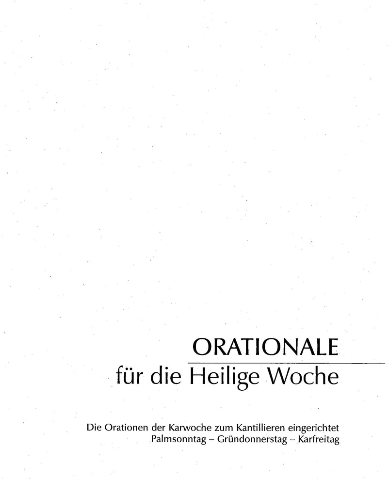 Orationale für die Heilige Woche