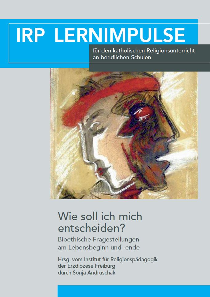 Zwei überlagerte Gesichter in Profilansicht, eines weiß und eines dunkel, mit rotem Stirnband, abstrakte Malerei.