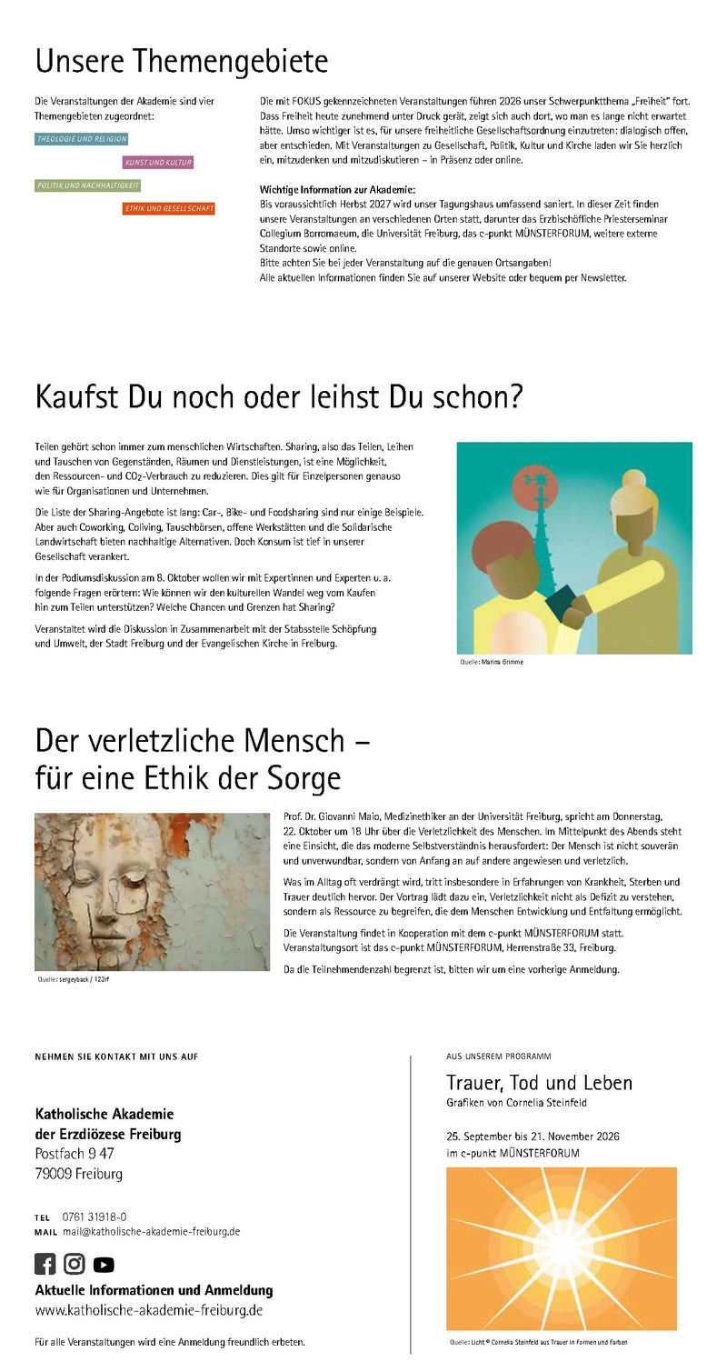 Leporello Programm September bis Oktober 2026 Kath. Akademie