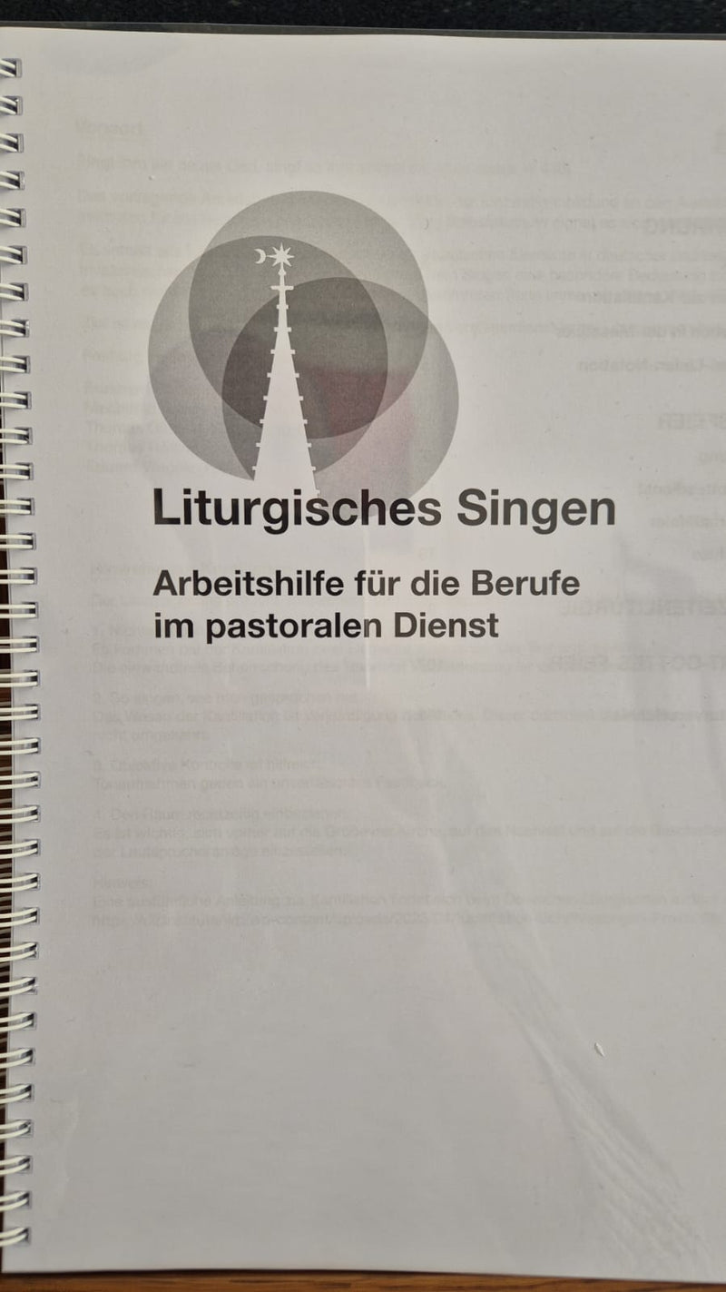 Liturgisches Singen-Arbeitshilfe für die Berufe im pastoralen Dienst