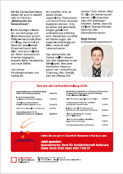 Caritas-Sammlung Flyer A5