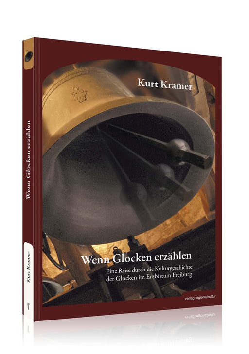 Es ist das Buchcover von Wenn Glocken erzählen abgebildet. Darauf ist eine schwingende Glocke von unten zu sehen.