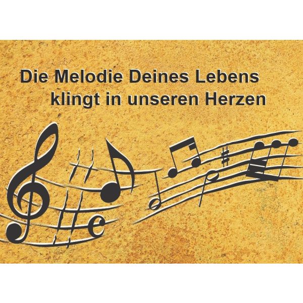 Trauerkarte - Die Melodie Deines Lebens...